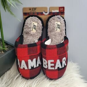 DF by Dearfoams Women's Mama Bear Plaid Slippers Size M (7-8)